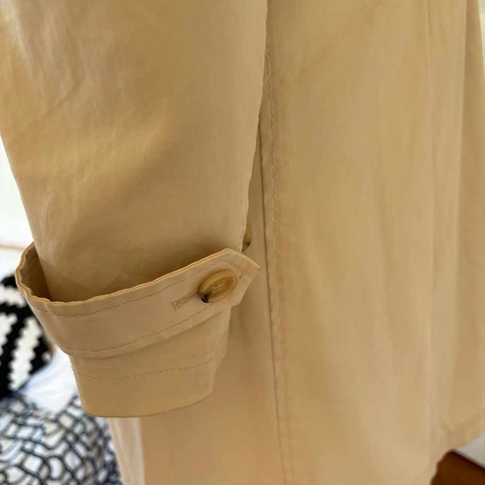 Theory Daye Tan Double Breasted Trench Coat Size Small - Picture 6 of 10